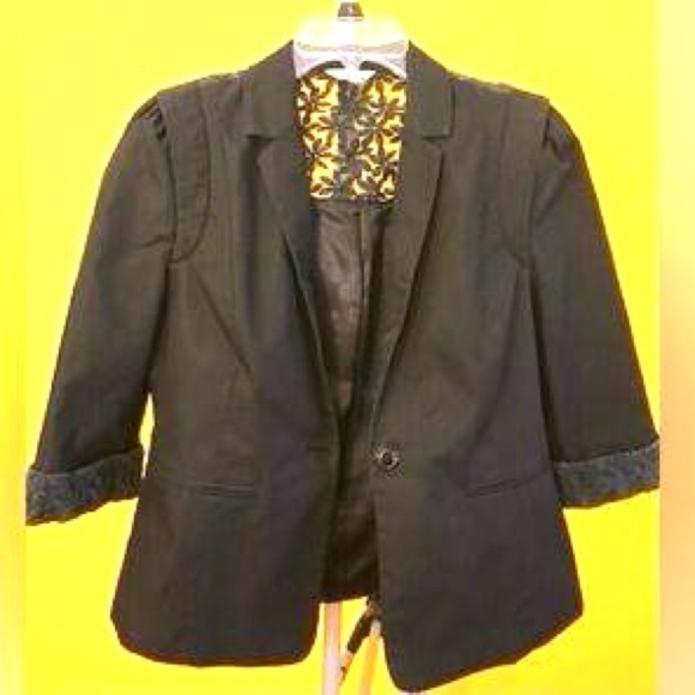 Black Satin Women's Jacket - Picture 10 of 12